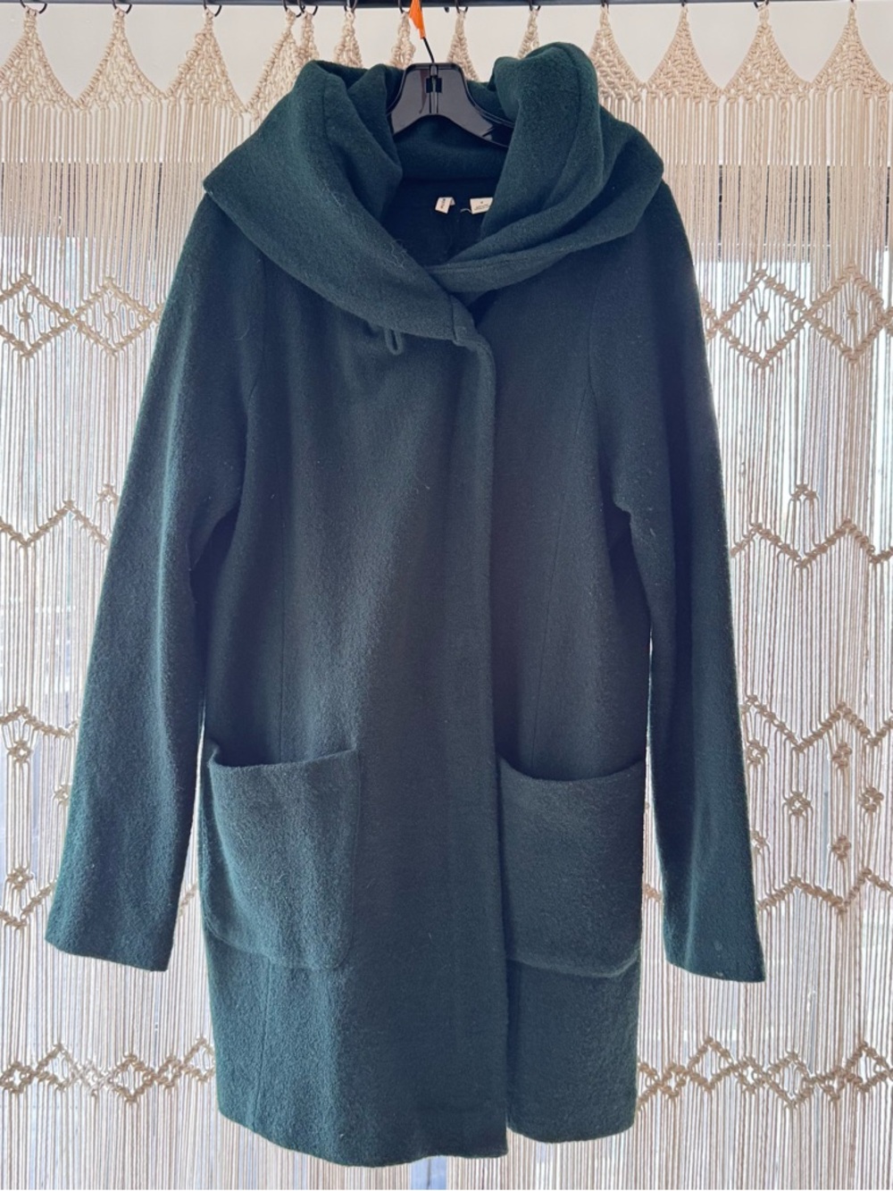 Anthropologie Dark Green Wool Coat
